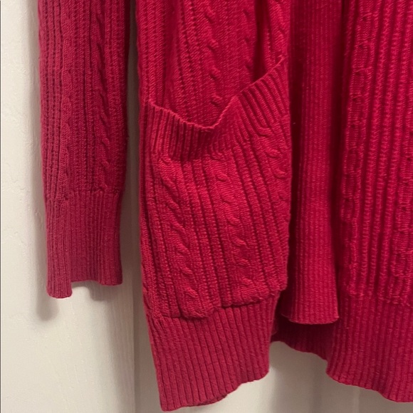 Laura Scott Vibrant Fushia Open Front Cardigan with pockets - Picture 3 of 4